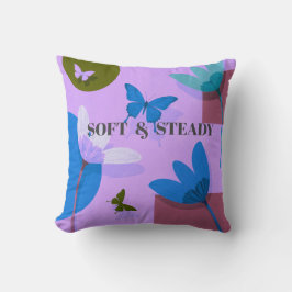 Soft & Steady Floral Butterfly Throw Pillow Kussen