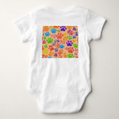 Soft Steps, Happy Paws baby bodysuit (Achterkant)
