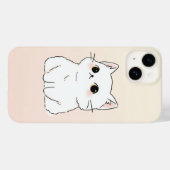 Soft & Stijlvolle Cat Lover's iPhone 14 Hoesje (Achterkant (horizontaal))
