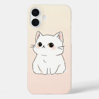 Soft & Stijlvolle Cat Lover's iPhone 16 Hoesje