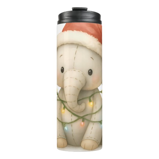 Soft Stitches Elephant Christmas Thermal Tumbler Thermosbeker (Voorkant)