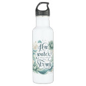 Soft Strength Quote in Flowing Water Design Waterfles (Voorkant)