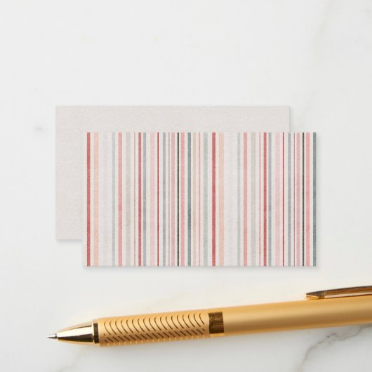 Soft Striped Enclosure Card Informatiekaartje (Voorkant / Achterkant in situ)