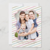 Soft Stripes Holiday-fotokaart Feestdagenkaart (Voorkant)