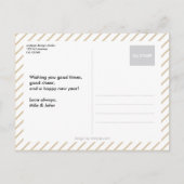 Soft Stripes Holiday Photo Briefkaart (Achterkant)