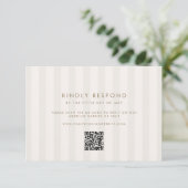 Soft Stripes Wedding RSVP Kaartje (Staand voorkant)