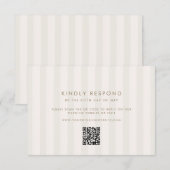 Soft Stripes Wedding RSVP Kaartje (Voorkant / Achterkant)