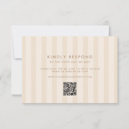 Soft Stripes Wedding RSVP Kaartje