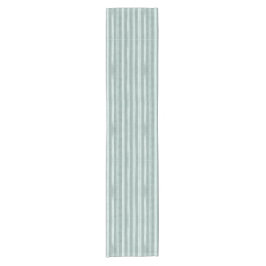 Soft Stylish Duck Egg Blue Striped Cottage Korte Tafelloper