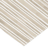 Soft Stylish Taupe Stripe Cottage Korte Tafelloper (Hoek)