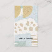 SOFT SUBTLE AQUA MODERN ABSTRACTE GEOMETRISCHE ART VISITEKAARTJE (Voorkant)