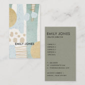 SOFT SUBTLE AQUA MODERN ABSTRACTE GEOMETRISCHE ART VISITEKAARTJE (Voorkant / Achterkant)