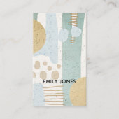SOFT SUBTLE AQUA MODERN ABSTRACTE GEOMETRISCHE ART VISITEKAARTJE (Voorkant)