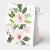 SOFT SUBTLE BLUSH PINK ROSE FLORAL BABY SHOWER BEDANKDOOSJES (Achterkant)