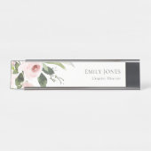 SOFT SUBTLE KLEUR WASSE BLUSH PINK FLORAL BUNCH BUREAU NAAMBORDJE (Voorkant)