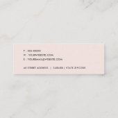 SOFT SUBTLE KLEUR WASSE BLUSH PINK FLORAL BUNCH MINI VISITEKAARTJE (Achterkant)