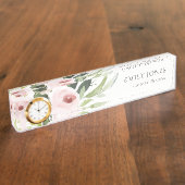 SOFT SUBTLE KLEUR WASSE BLUSH PINK FLORAL BUNCH NAAMBORDJE (Zijkant)