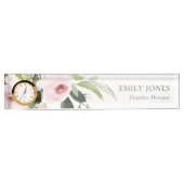 SOFT SUBTLE KLEUR WASSE BLUSH PINK FLORAL BUNCH NAAMBORDJE (Voorkant)