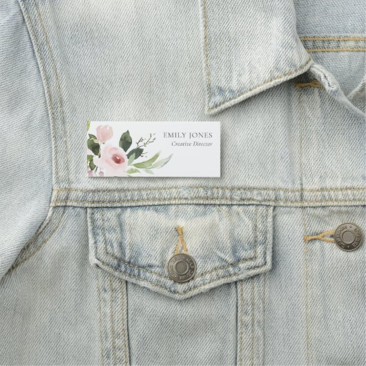 SOFT SUBTLE KLEUR WASSE BLUSH PINK FLORAL BUNCH NAAMPLAATJE (In situ)