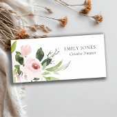 SOFT SUBTLE KLEUR WASSE BLUSH PINK FLORAL BUNCH NAAMPLAATJE