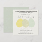 SOFT SUBTLE PASTEL EASTER EIEREN BRUNCH EN EGG HUN KAART (Voorkant / Achterkant)