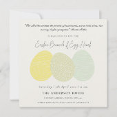 SOFT SUBTLE PASTEL EASTER EIEREN BRUNCH EN EGG HUN KAART (Voorkant)