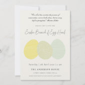 SOFT SUBTLE PASTEL EASTER EIEREN BRUNCH EN EGG HUN KAART (Voorkant)