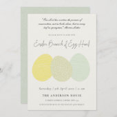 SOFT SUBTLE PASTEL EASTER EIEREN BRUNCH EN EGG HUN KAART (Voorkant / Achterkant)