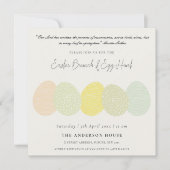 SOFT SUBTLE PASTEL EASTER EIEREN BRUNCH EN EGG HUN KAART (Voorkant)