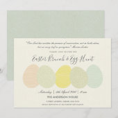 SOFT SUBTLE PASTEL EASTER EIEREN BRUNCH EN EGG HUN KAART (Voorkant / Achterkant)