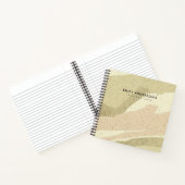 SOFT SUBTLE PINK GRAY MODERN ABSTRACTE ART WAVES NOTITIEBOEK (Binnen)