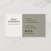 SOFT SUBTLE PINK GRAY MODERN ABSTRACTE ART WAVES VISITEKAARTJE (Achterkant)