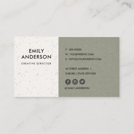 SOFT SUBTLE PINK GRAY MODERN ABSTRACTE ART WAVES VISITEKAARTJE (Achterkant)