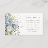 Soft Succulent Bloemen Display Douche Baby shower Informatiekaartje (Voorkant)