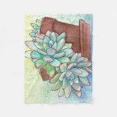 Soft Succulent Fleece Blanket (Voorkant)