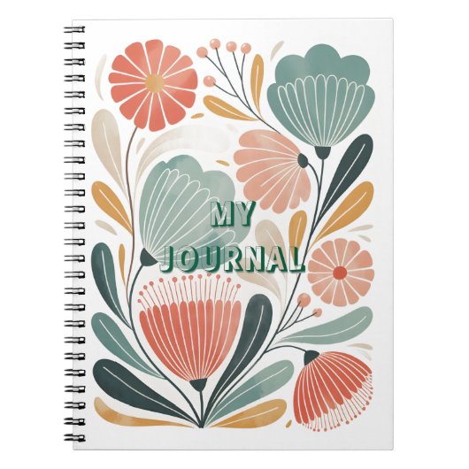Soft Summer Floral Spiral Photo Notebook Notitieboek (Voorkant)