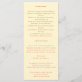 Soft Sunset Hues Wedding Programma Programmakaart (Achterkant)