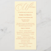 Soft Sunset Hues Wedding Programma Programmakaart (Voorkant)
