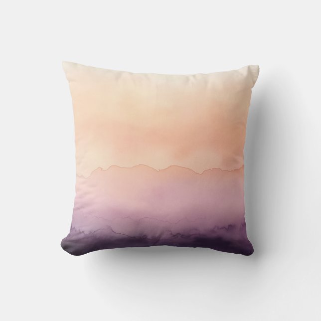 Soft Sunset Waterverf Pillow Kussen (Voorkant)