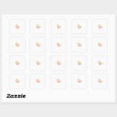 Soft Sweet Art Vierkante Sticker (Vel)