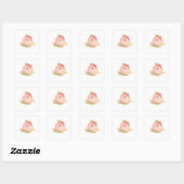 Soft Sweet Art Vierkante Sticker (Vel)
