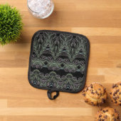 Soft Swirls Black Pannenlap (Top down)