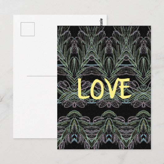 Soft Swirls Love Briefkaart (Voorkant / Achterkant)