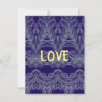 Soft Swirls Love (Purple) Briefkaart