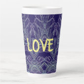 Soft Swirls Love (Purple) Latte Mok (Voorkant)