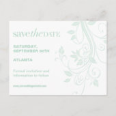 Soft Swirls Sla de datum op Aankondigingskaart (Achterkant)