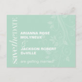 Soft Swirls Sla de datum op Aankondigingskaart (Voorkant)