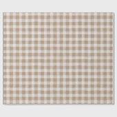 Soft Tan Beige English country check Play Gift Cadeaupapier (Vlak)