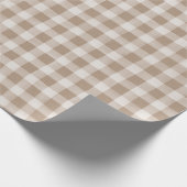 Soft Tan Beige English country check Play Gift Cadeaupapier (Hoek)