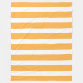 Soft Tangerine and White Vertical Striped Fleece Deken (Voorkant)
